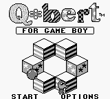 Q-bert for Game Boy (USA, Europe) Title Screen